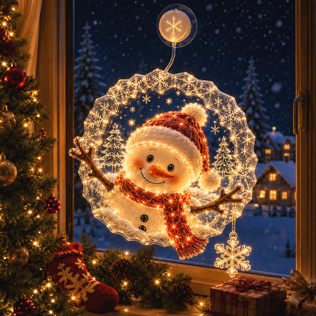 🔥Limited time 70% OFF -✨🎄Christmas Suction Cup Window Light – Light-Up Festive Window Scene-HandPrint