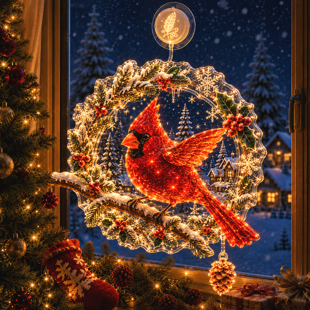 🔥Limited time 70% OFF -✨🎄Christmas Suction Cup Window Light – Light-Up Festive Window Scene-HandPrint