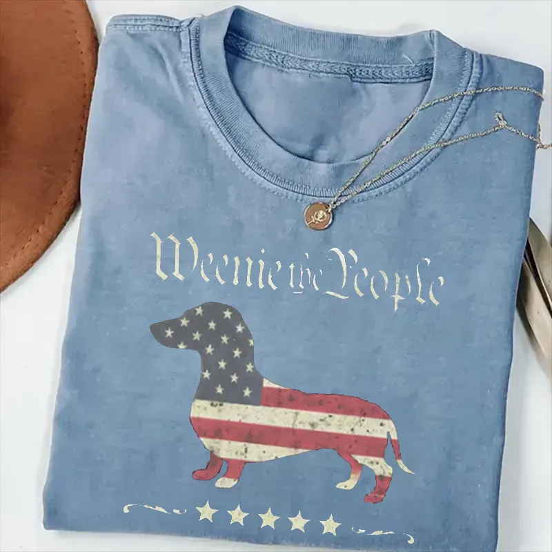 Merica Dog Dachshund T-shirt-NaturexCraft