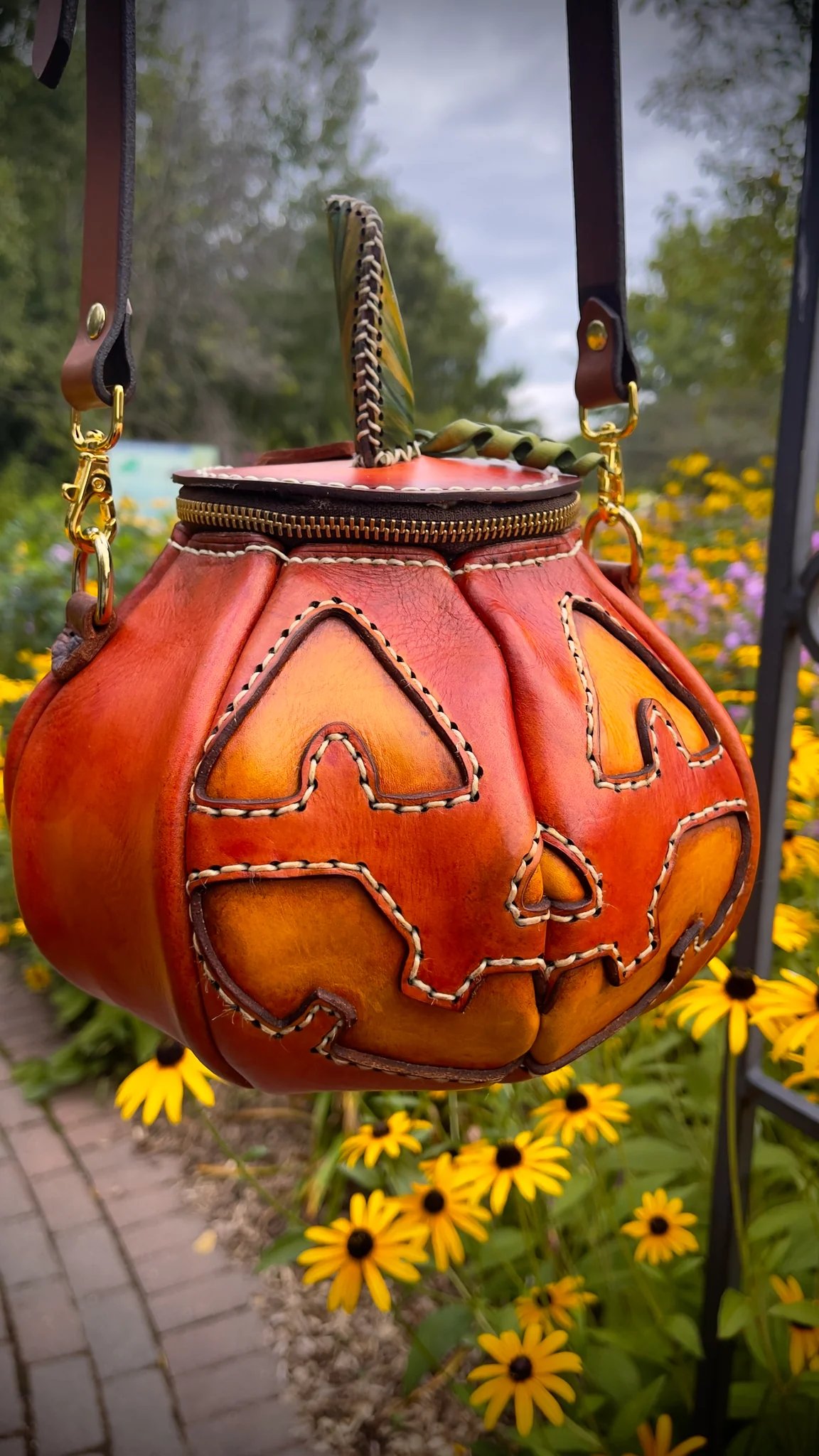 🔥Last Day 49% OFF - The Great Purely handmade leather Pumpkin Bag(✨Same as in the video)-HandPrint