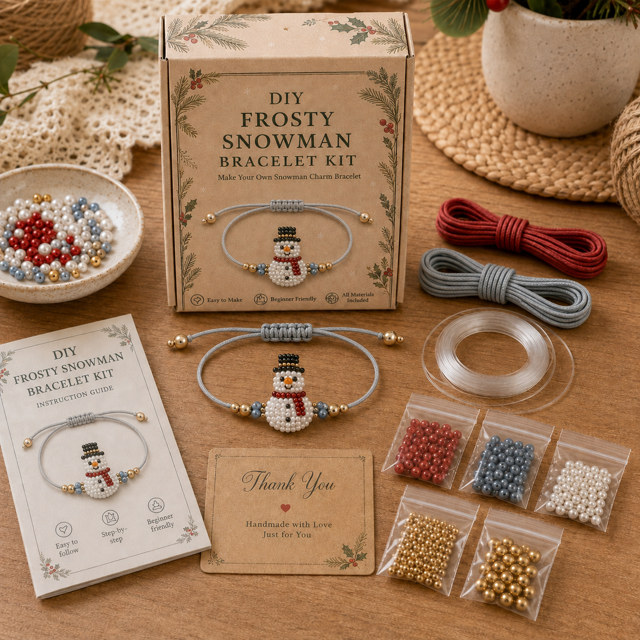 DIY Christmas Beaded Bracelet Collection™ – Handmade Holiday Bracelet Kits-HandPrint