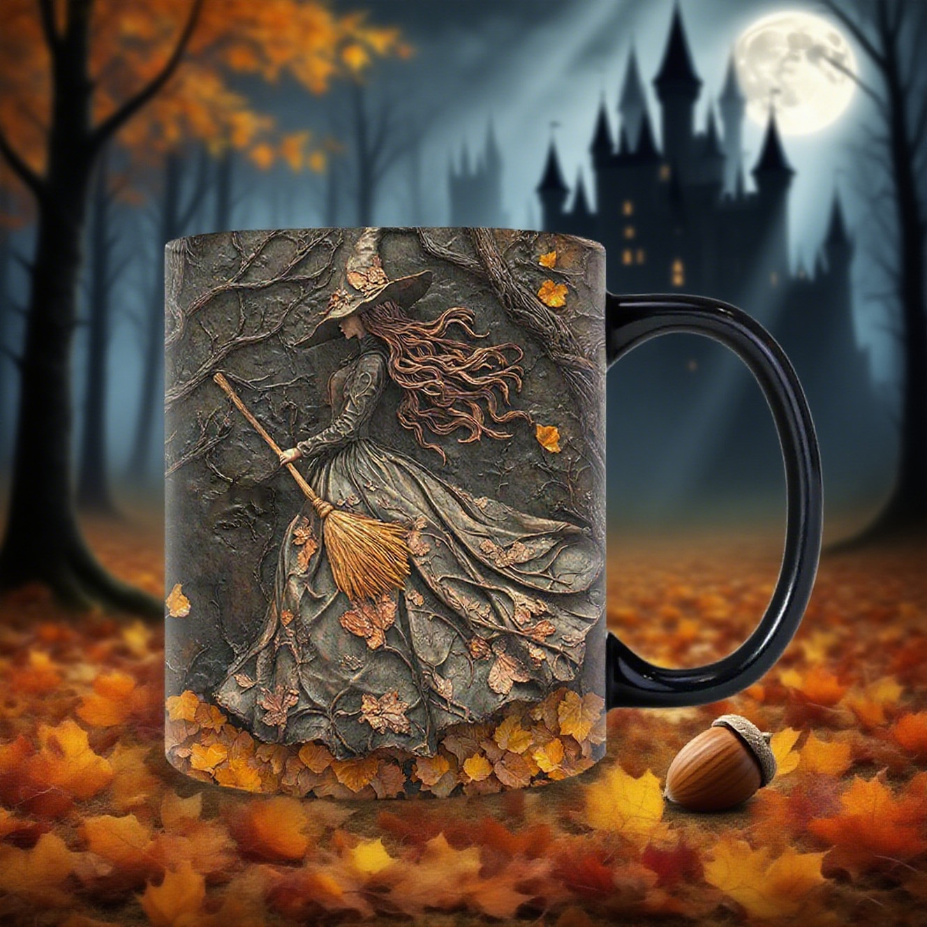 3D Witch Mug 11oz-HandPrint