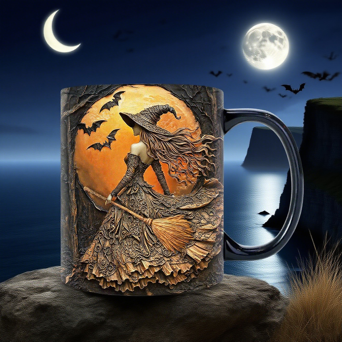 3D Witch Mug 11oz-HandPrint