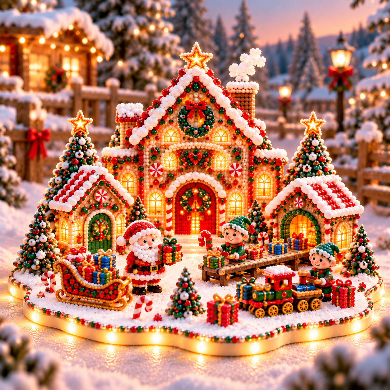 Last Day 70% OFF –✨🔥 Sparkling Christmas Church DIY Gem Art Kit-HandPrint