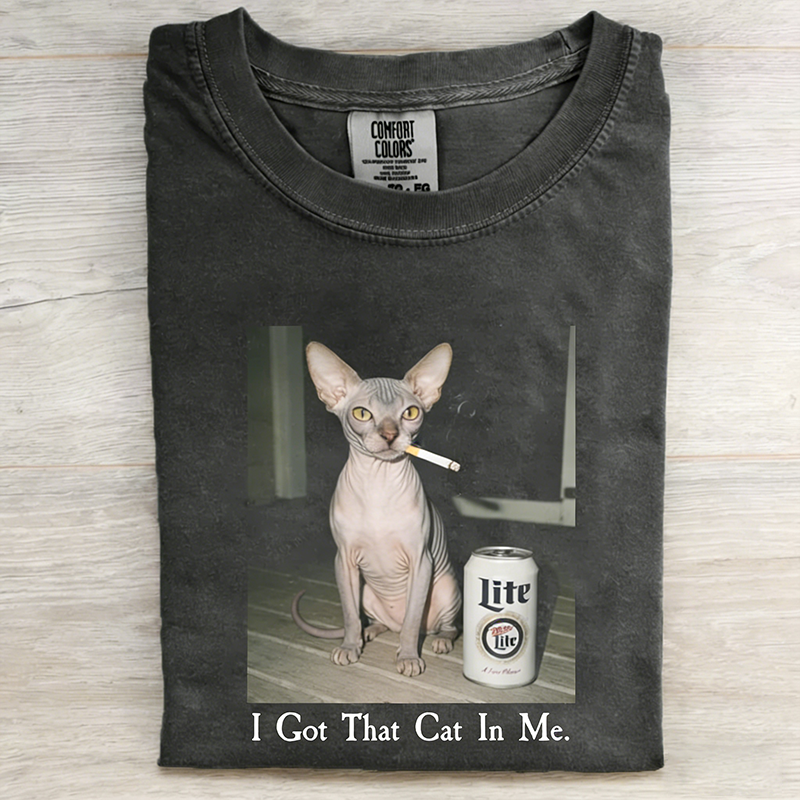 Funny Sphynx Smoking Meme T-shirt-NaturexCraft