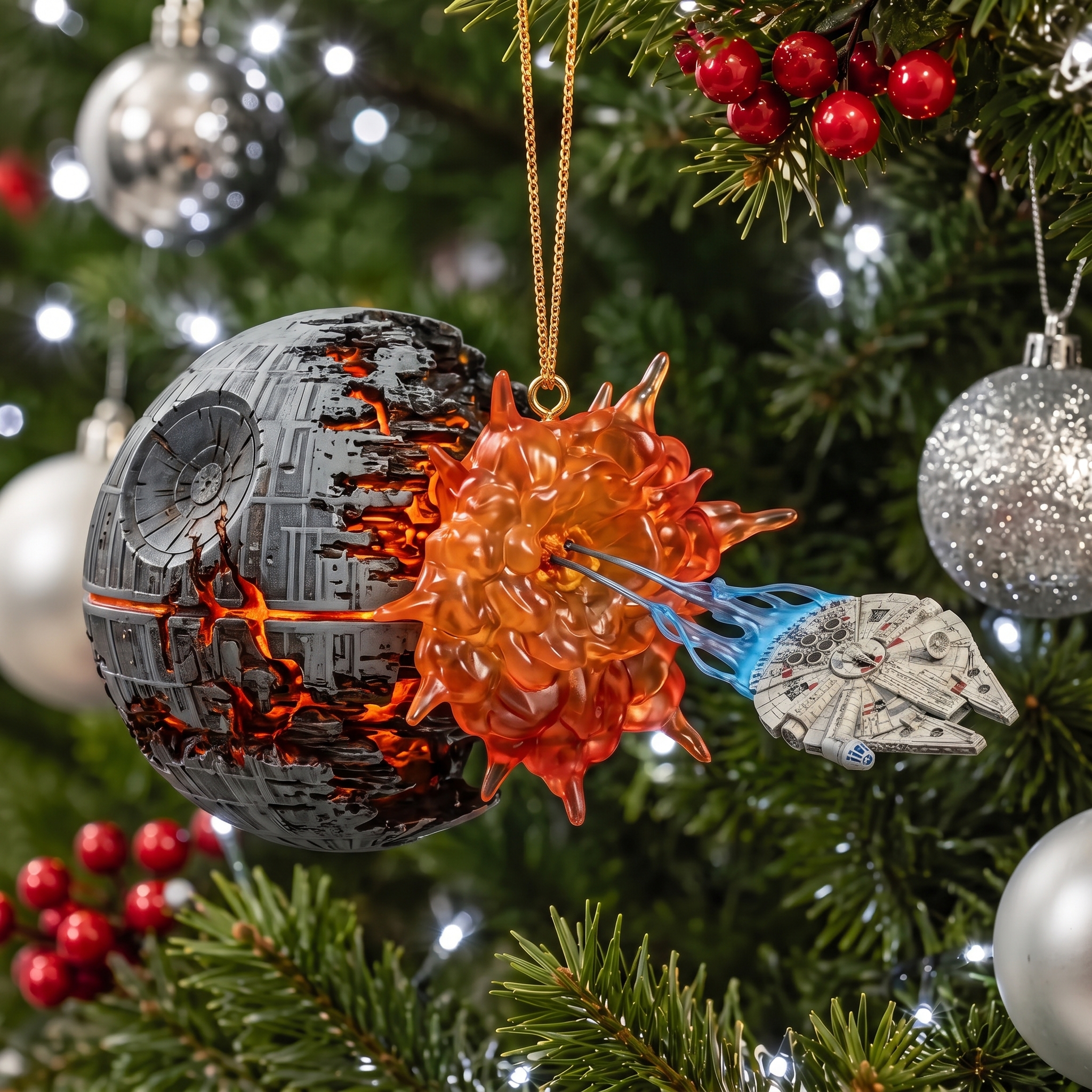 SW 50th Anniversary Showdown Christmas Ornament-HandPrint