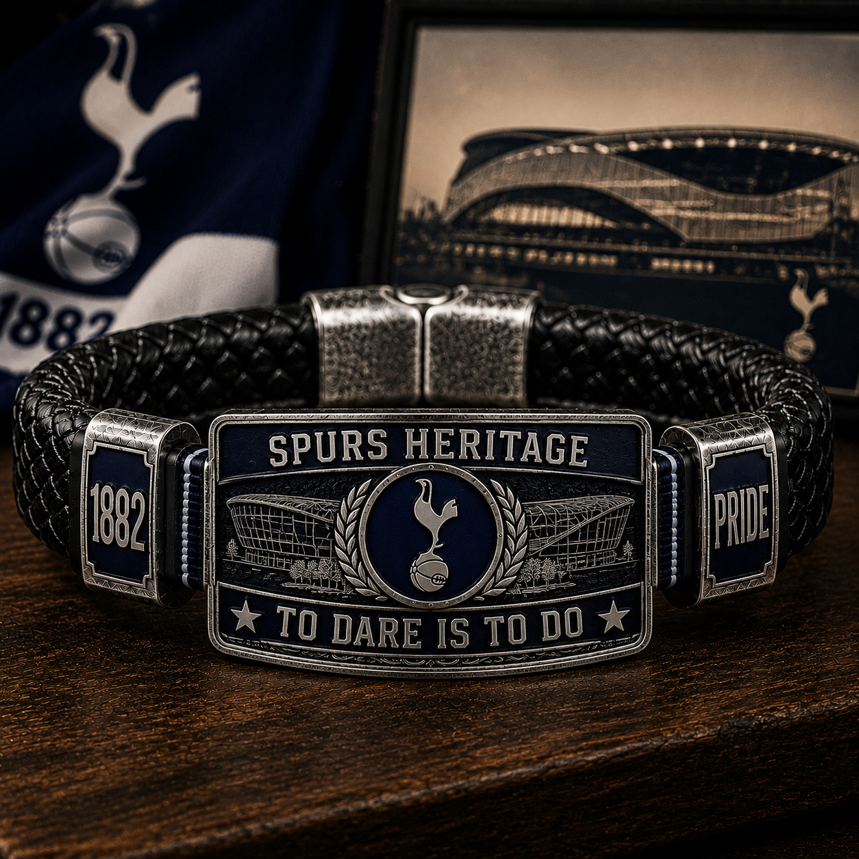 💙⚪ Spurs Heritage Identity Braided Bracelet-HandPrint