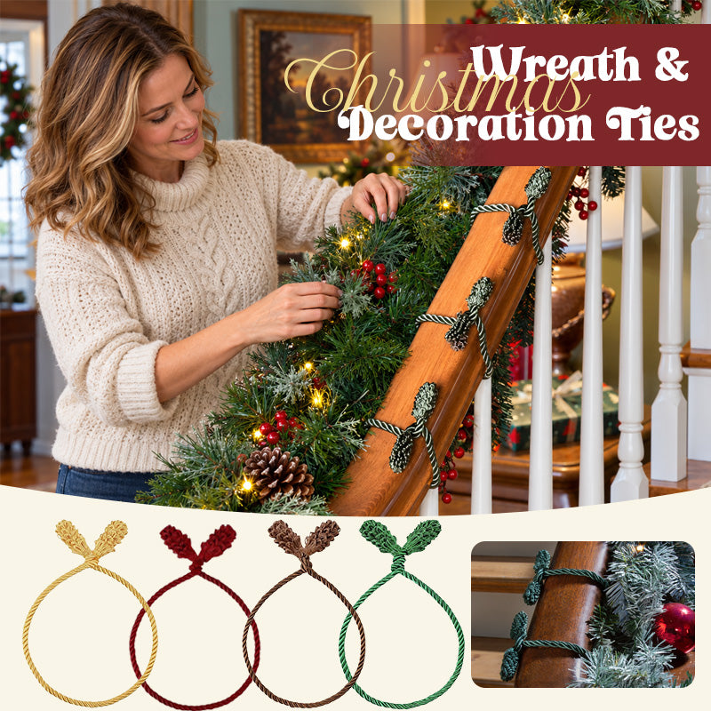 Christmas Wreath Fastening Ties-HandPrint