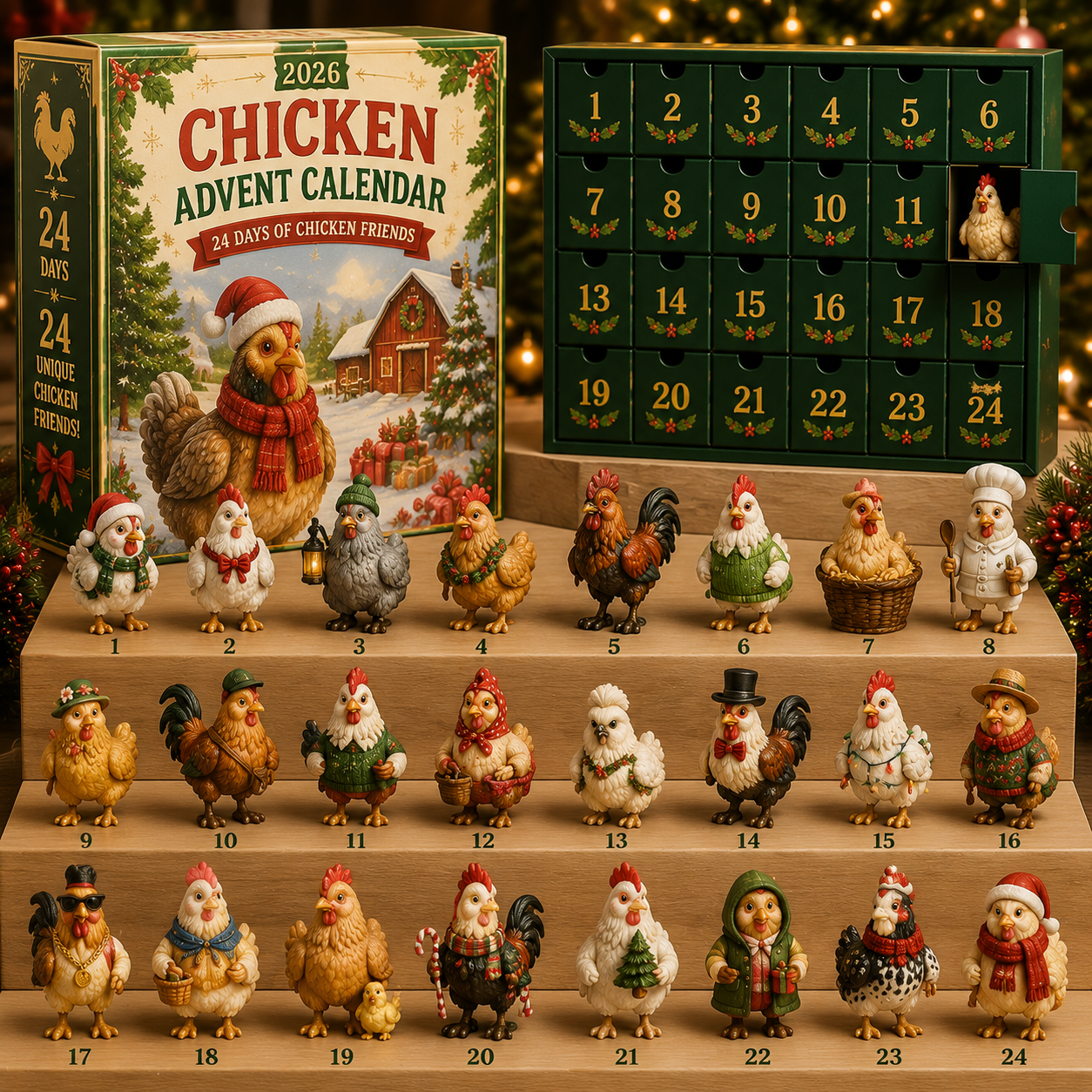🐔 24 Days of Christmas Chicken Magic Starts Here 🎄-HandPrint