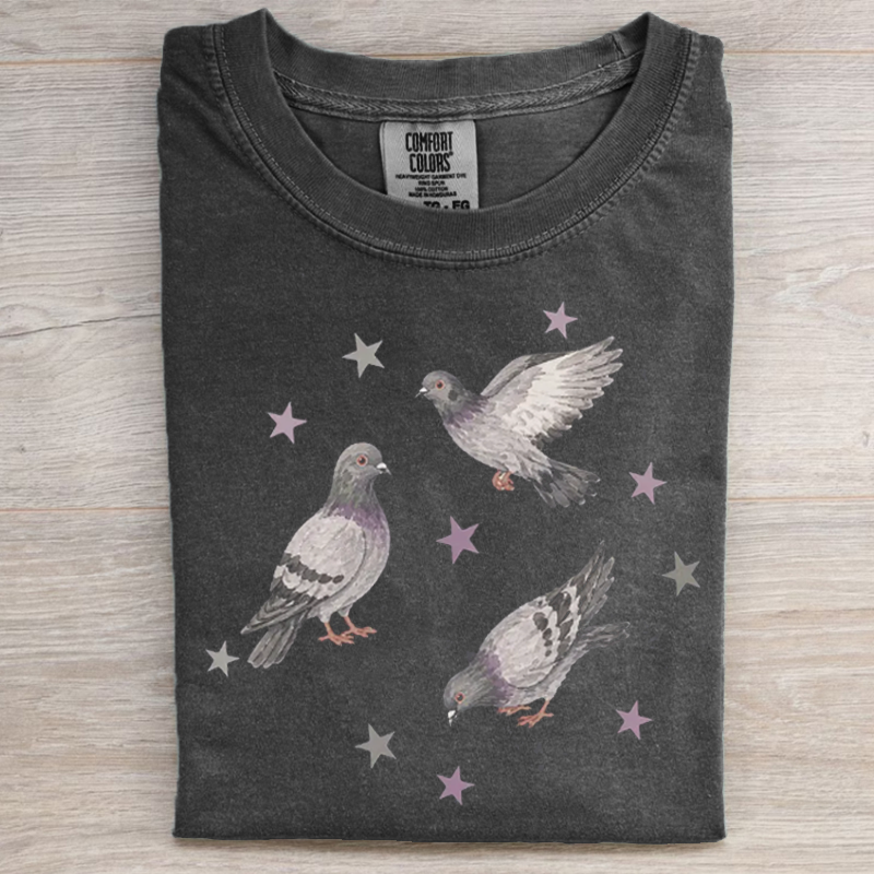 Vintage 90s Pigeon T-shirt-NaturexCraft