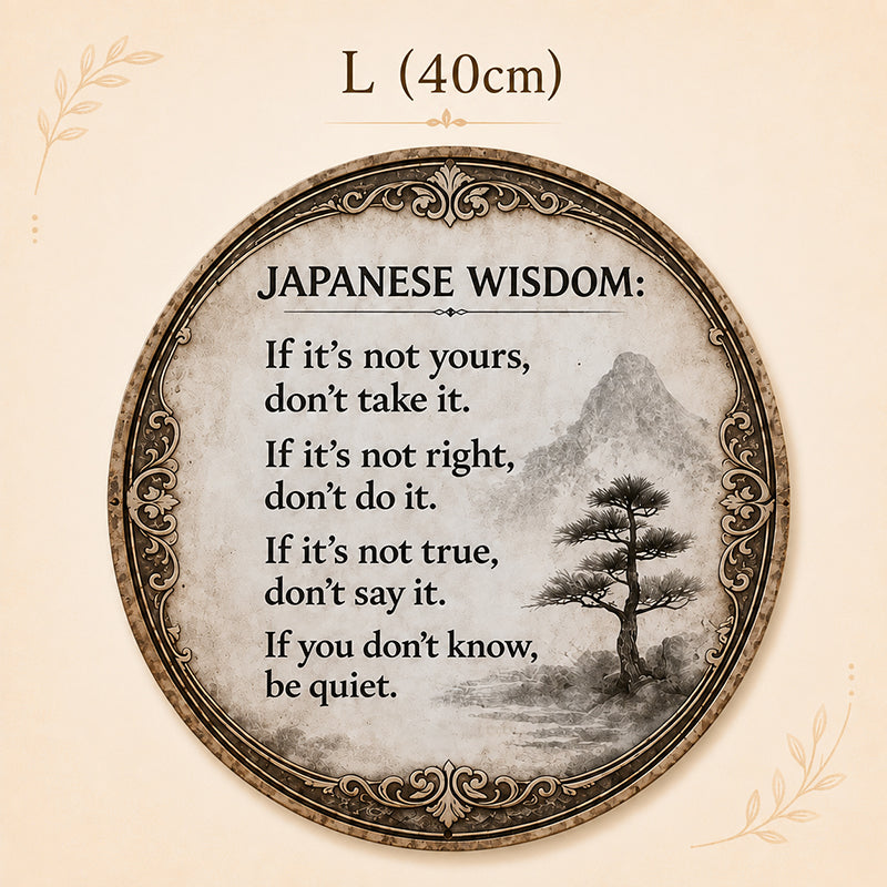 🍂 Vintage Eastern Wisdom Quote Sign-HandPrint