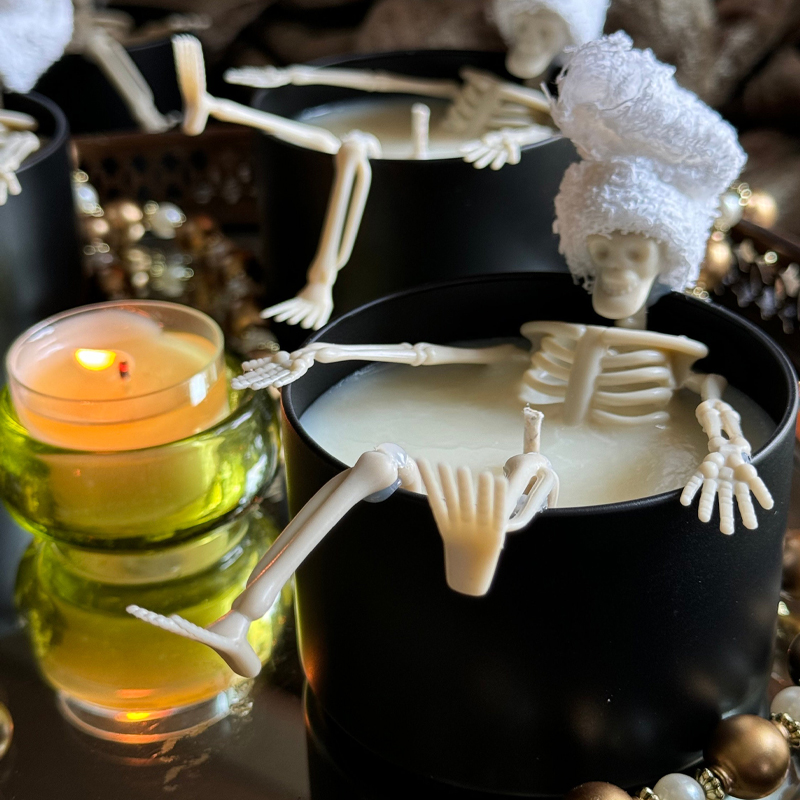 Spooky Skeleton Bathing Candle-HandPrint