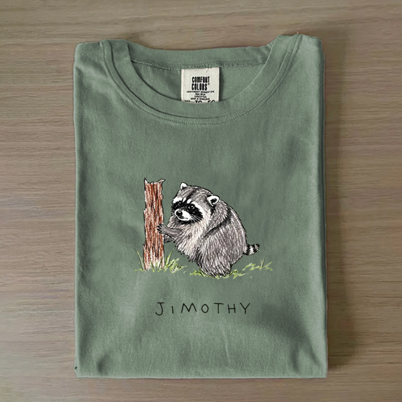 Funny Jimothy Raccoon T-shirt-NaturexCraft
