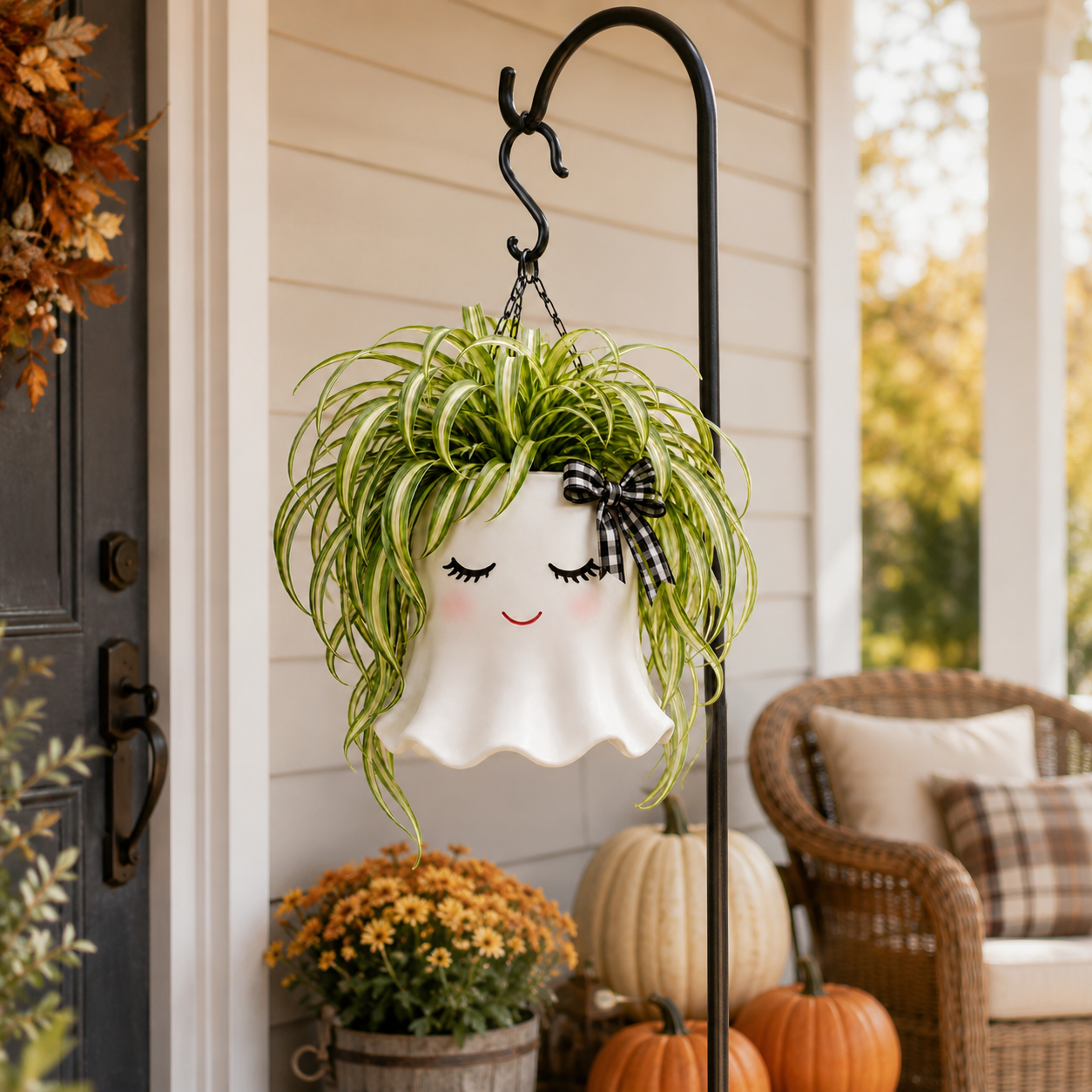 Cute Ghost Hanging Planter-HandPrint