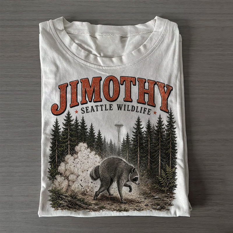 Funny Jimothy Raccoon T-shirt-NaturexCraft