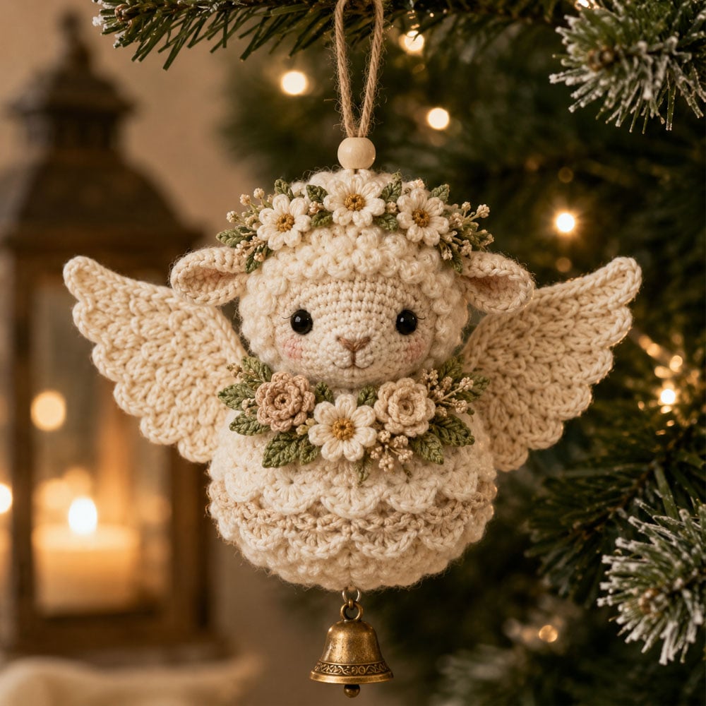 🔥Last Day 50% OFF 🪽 Animal Angel Crochet Ornament DIY Kit-HandPrint