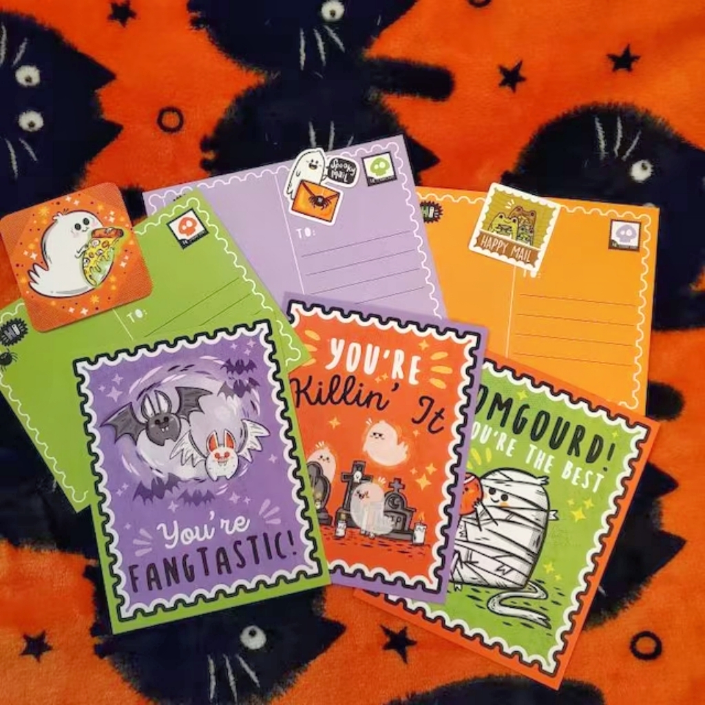 👻Spooky Tidings Postcard Set (6 designs)-HandPrint
