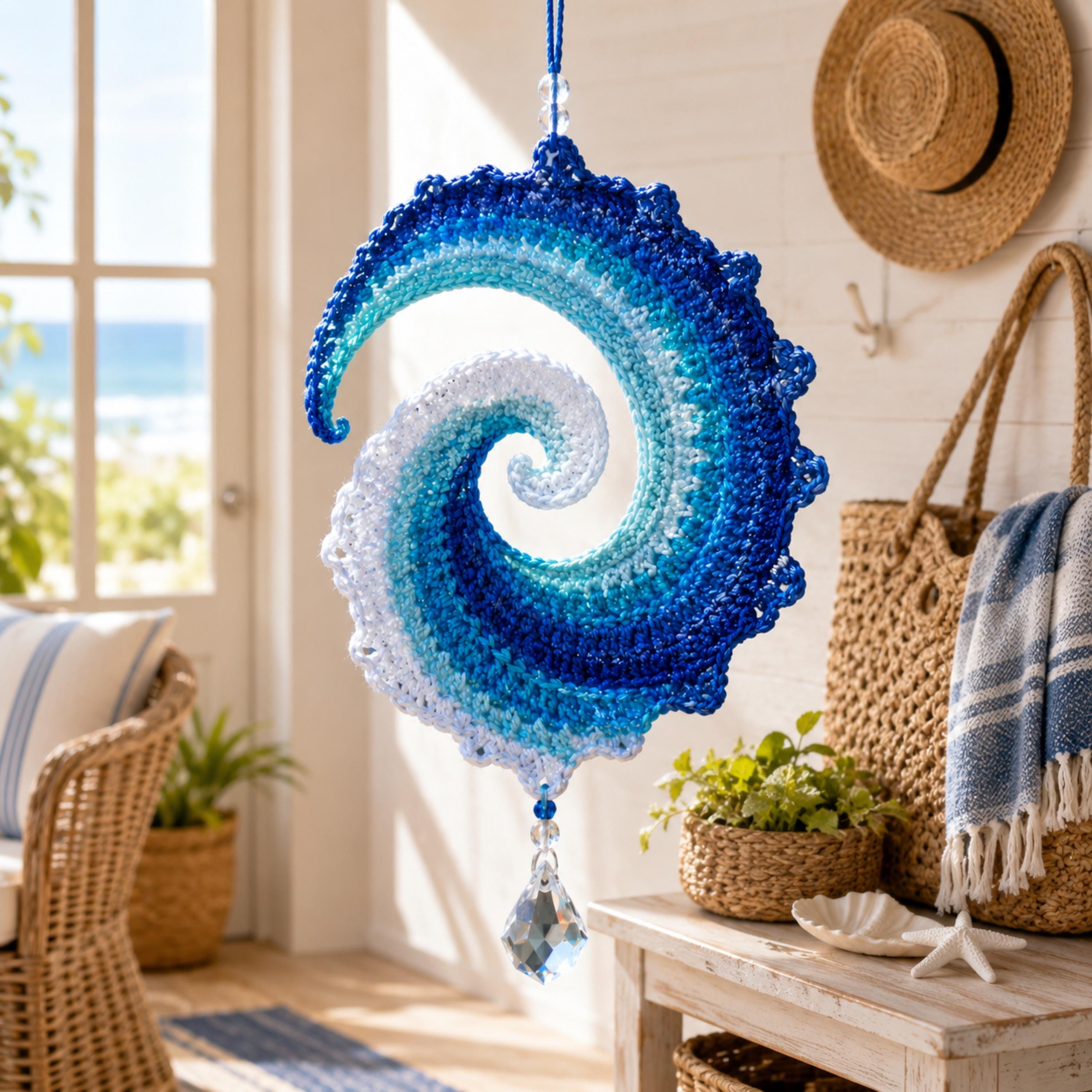 Ocean Wave Crochet Wind Spinner Diy Kit-HandPrint