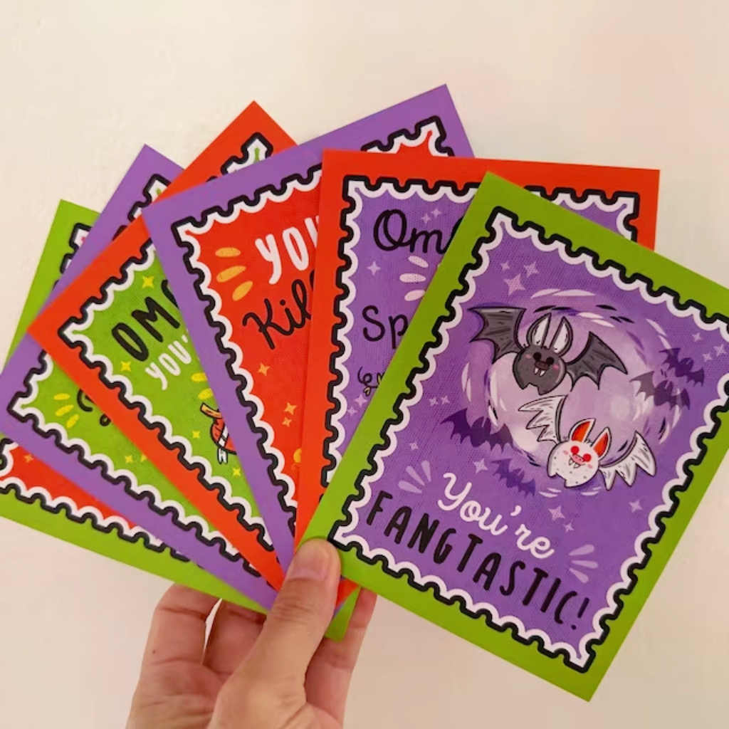👻Spooky Tidings Postcard Set (6 designs)-HandPrint