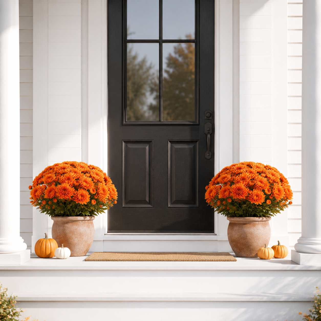 Autumn Bloom Faux Chrysanthemum Bush-HandPrint
