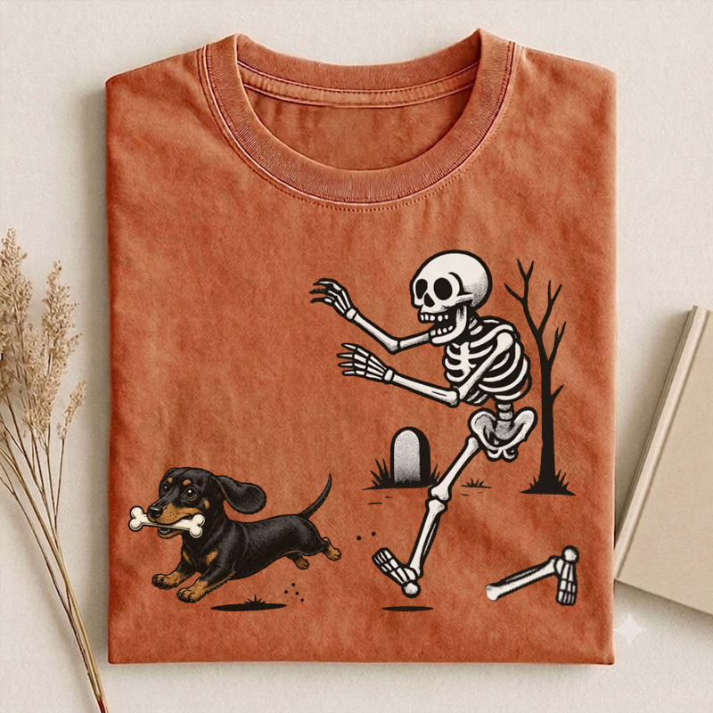 Funny Halloween Dachshund T-shirt-NaturexCraft