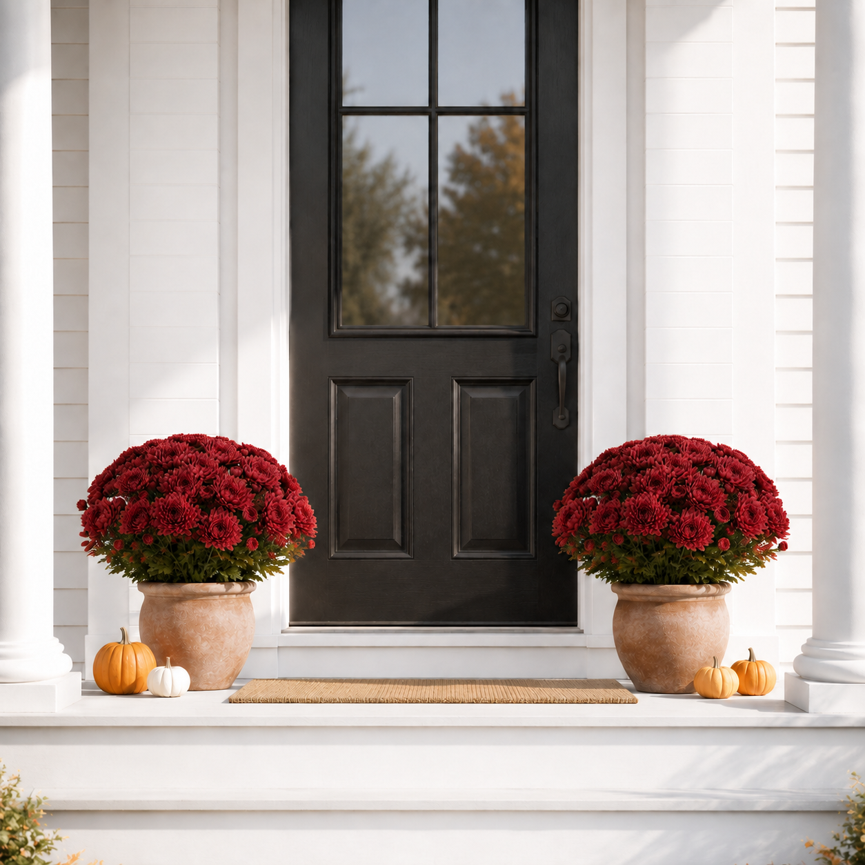 Autumn Bloom Faux Chrysanthemum Bush-HandPrint