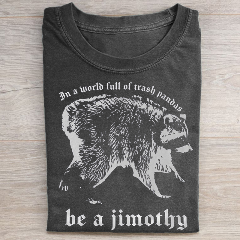 Jimothy the Racoon Graphic T-shirt-NaturexCraft