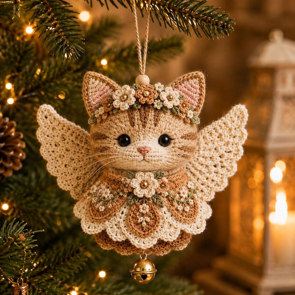 🔥Last Day 50% OFF 🪽 Animal Angel Crochet Ornament DIY Kit-HandPrint