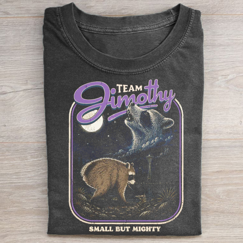 Retro Jimothy Raccoon T-shirt-NaturexCraft