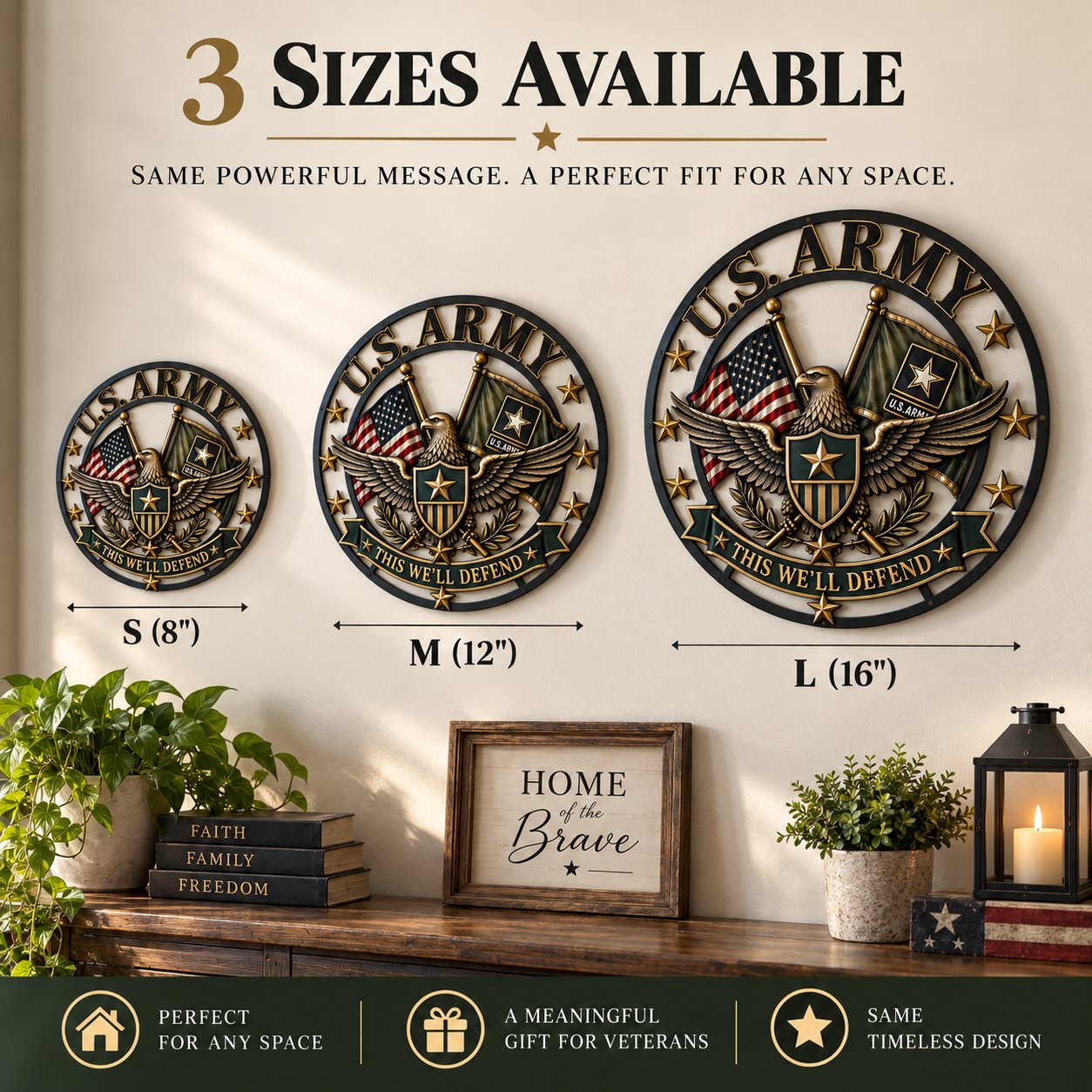 U.S. Army Tribute Wall Decor-HandPrint