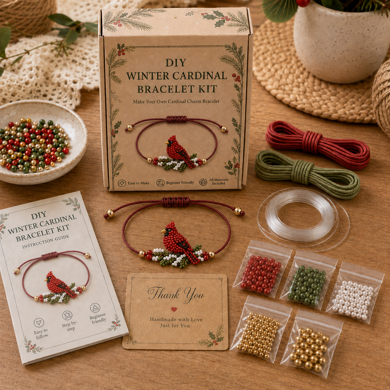 DIY Christmas Beaded Bracelet Collection™ – Handmade Holiday Bracelet Kits-HandPrint