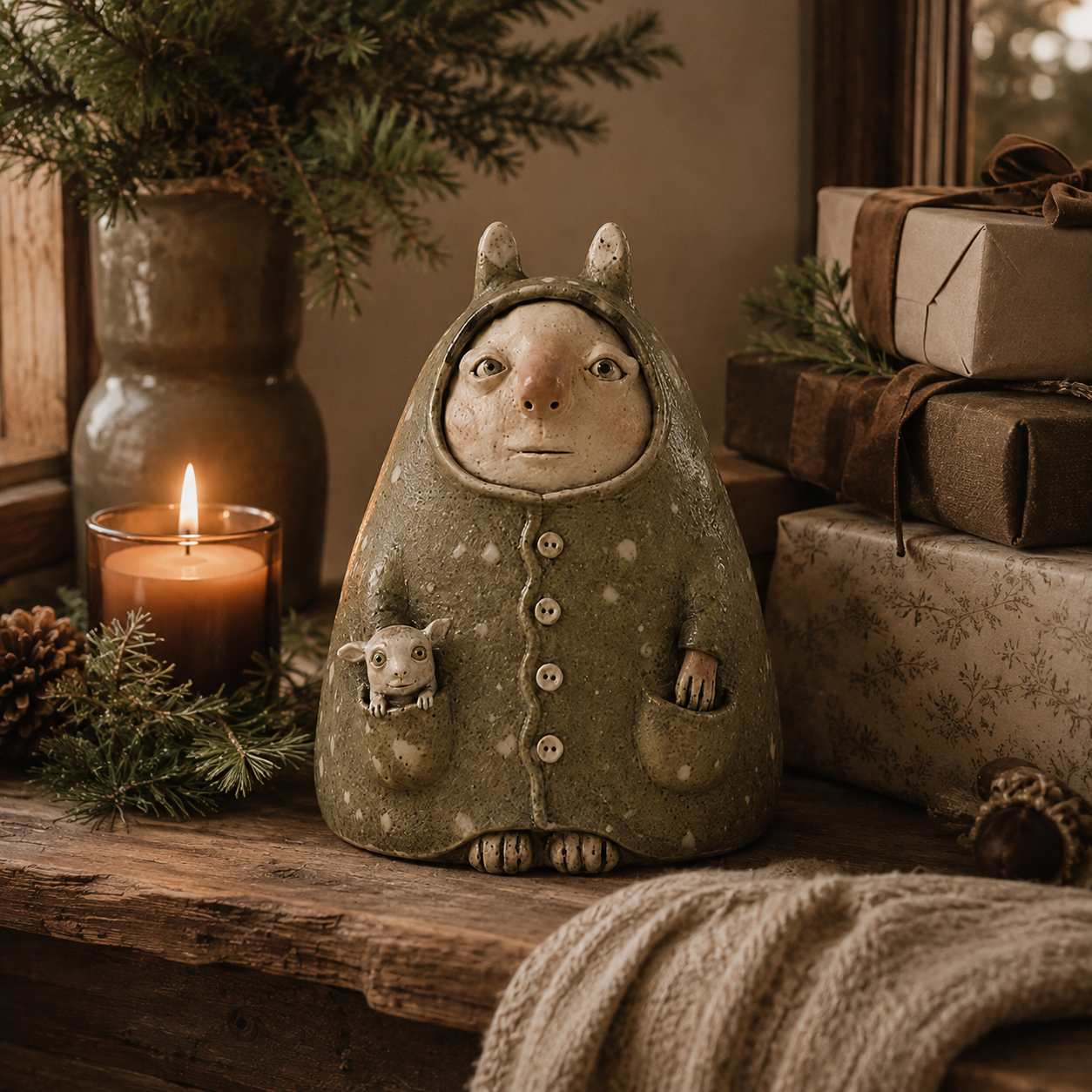 Whimsical Woodland Guardian Figurine-HandPrint