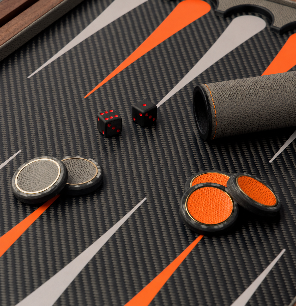 Carbon Fiber Backgammon Set | Luxury Collector’s Edition Board Game-HandPrint