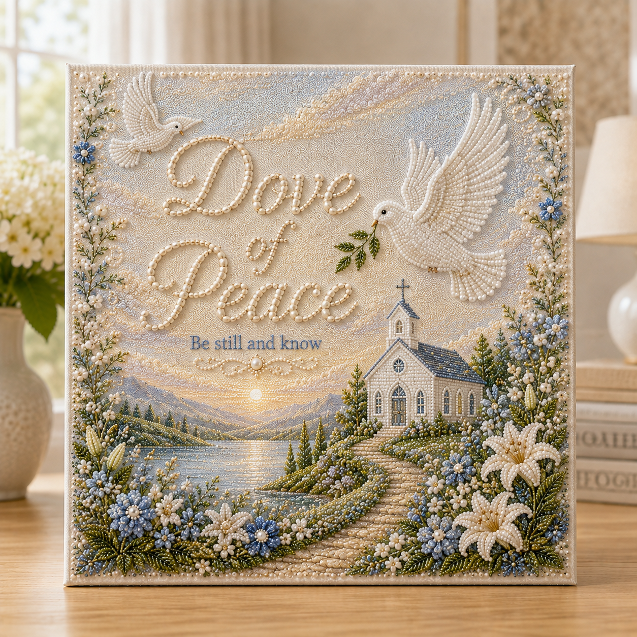 🕊️ Signs of Heaven – Faith, Hope & Remembrance Pearl Art DIY Kit-HandPrint