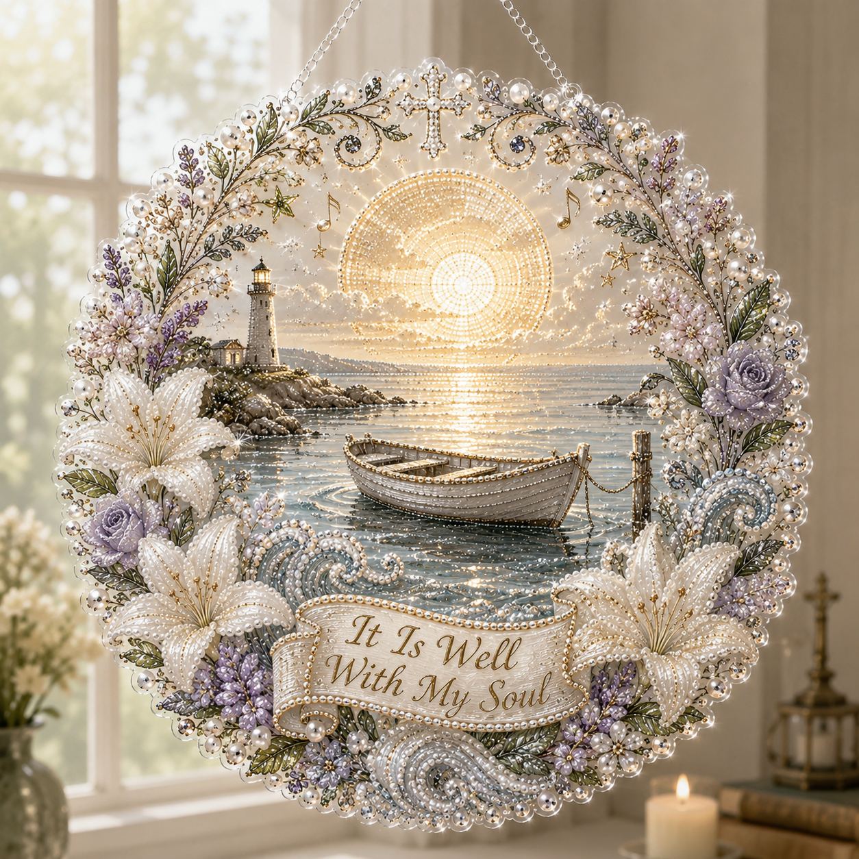 ✝️ Beloved Hymns Pearl Art Hanging Collection-HandPrint