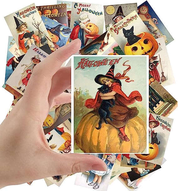 Vintage Halloween Postcard ( 24 pcs )-HandPrint