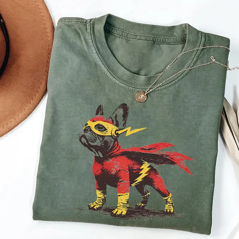 French Bulldog Superhero T-shirt-NaturexCraft