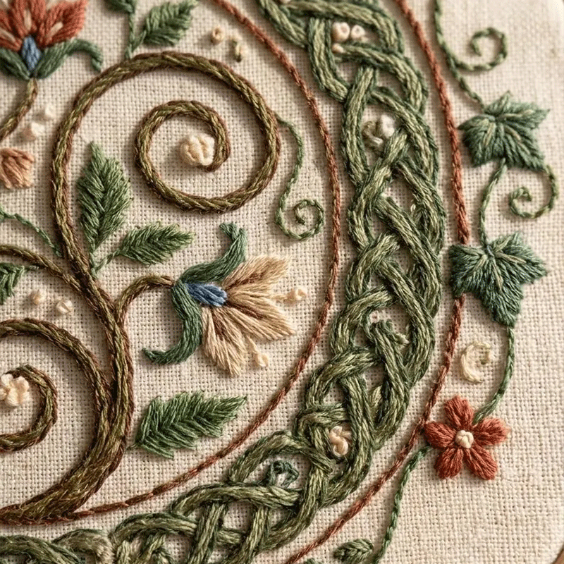 🔥49% Off Last Day - BUY 3 GET 1 FREE🌿Art Nouveau Celtic Knot Embroidery Kit (📦Buy 3 Free Shipping)-HandPrint
