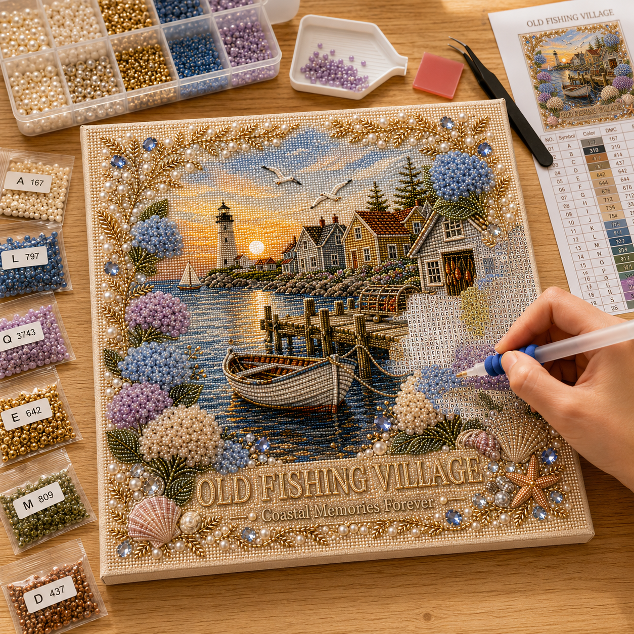 ✨ Pearl Art DIY Kit – American Memories Collection-HandPrint