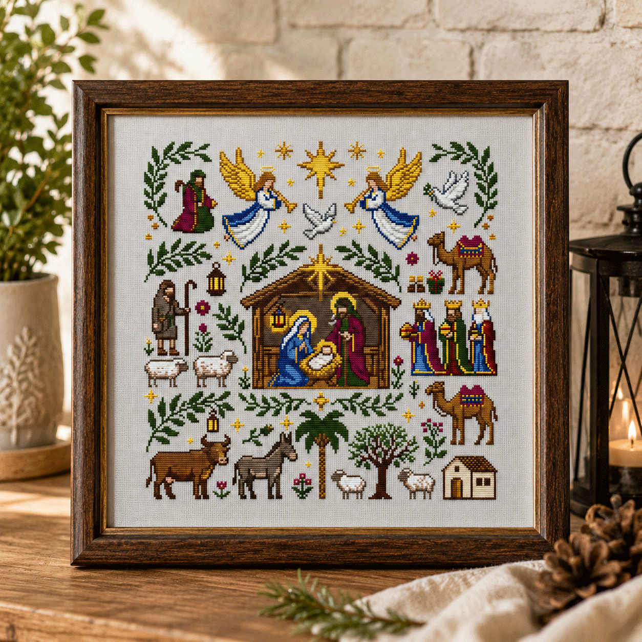 Nativity Cross Stitch Kit-HandPrint