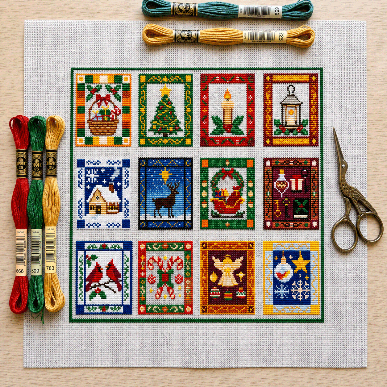 Nativity Cross Stitch Kit-HandPrint