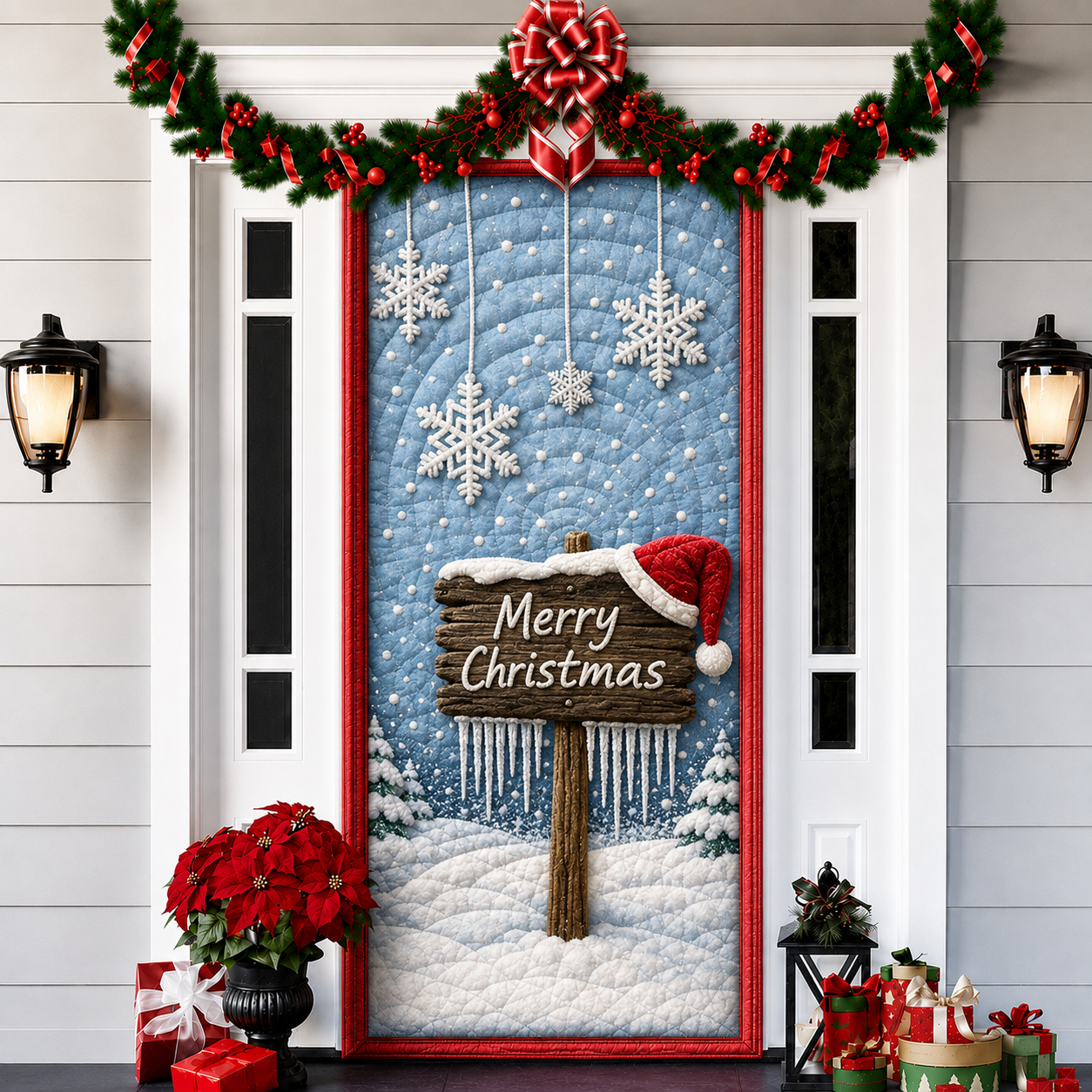Last day 50% OFF🌟2026 3D Christmas front door decoration-HandPrint