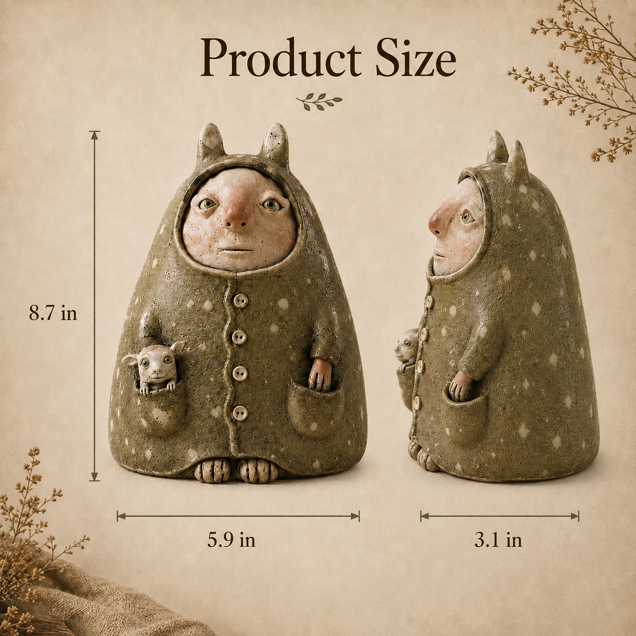 Whimsical Woodland Guardian Figurine-HandPrint