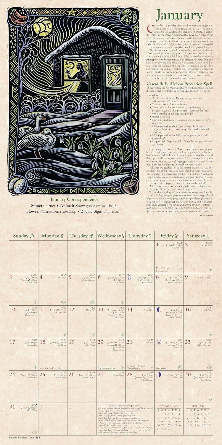 🕯️Llewellyn's 2027 Witches' Calendar – Premium Wall Calendar & Witchy Gift-HandPrint