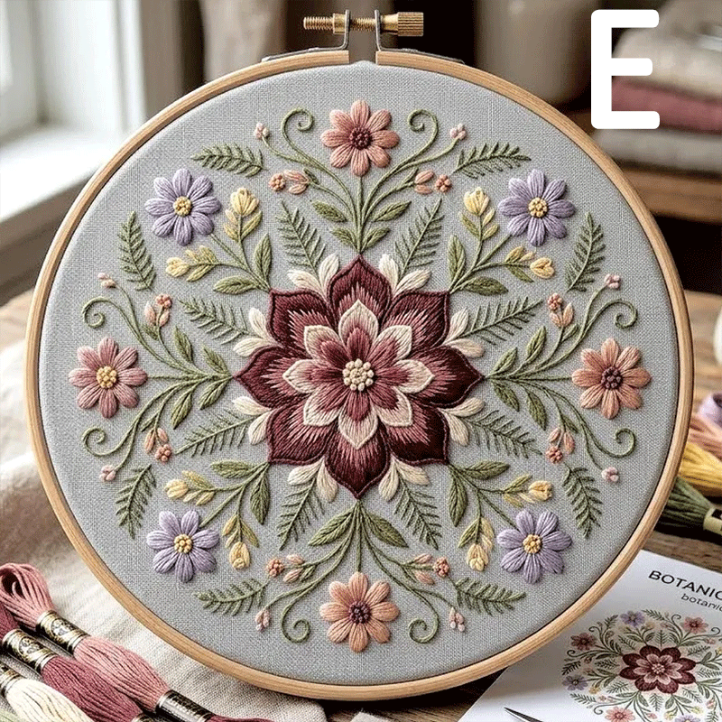 🔥49% Off Last Day - BUY 3 GET 1 FREE🌼 Floral Mandala Embroidery Kit (📦Buy 3 Free Shipping)-HandPrint