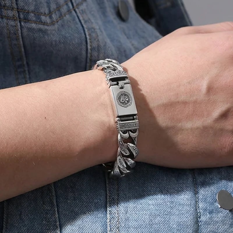 Men's Retro Six-Syllable Mantra Bracelet-HandPrint