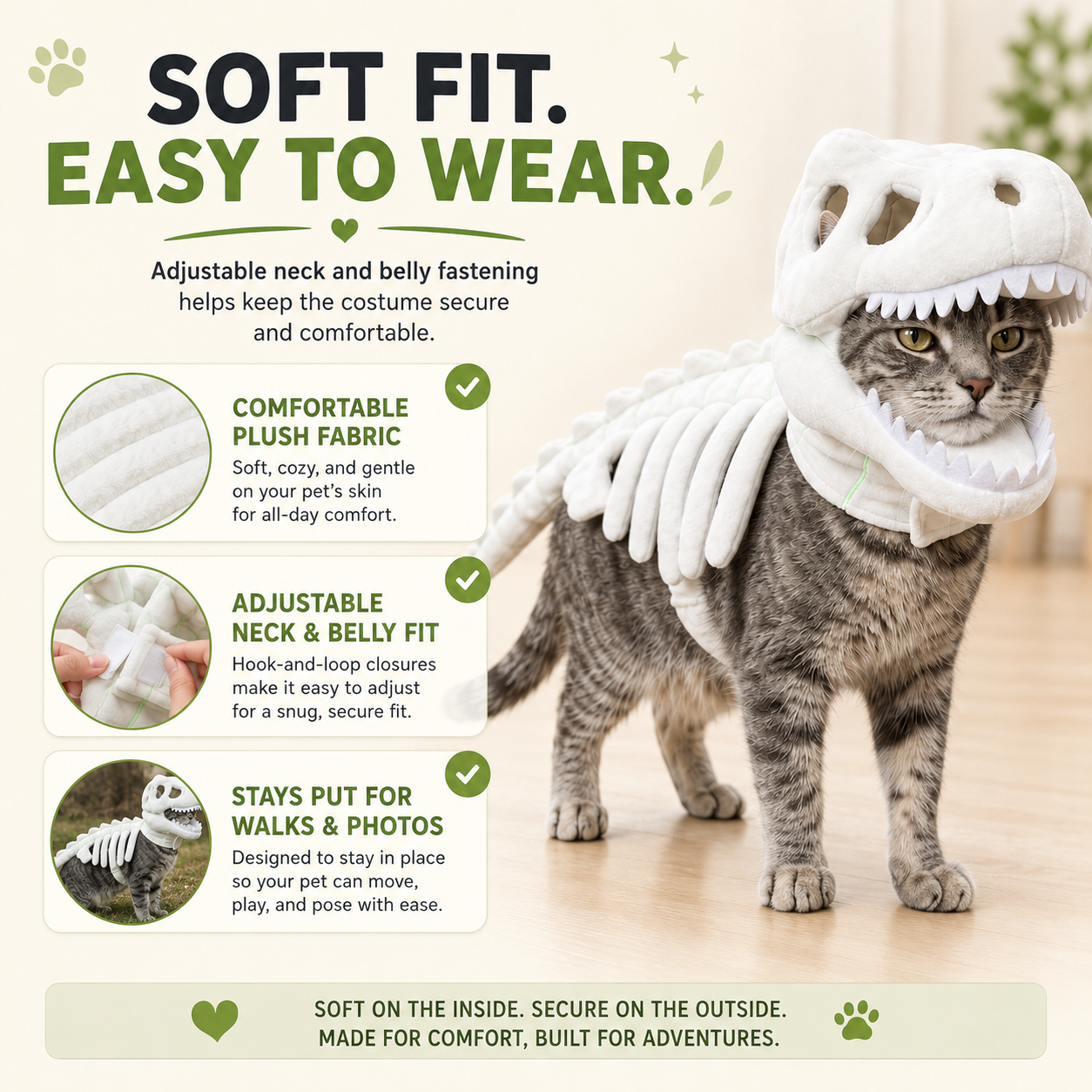 ✨Dinosaur skeleton pet clothing-HandPrint