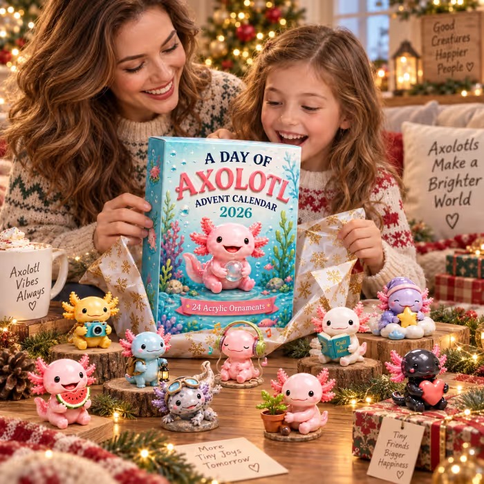 🎄CHRISTMAS KICKOFF 50% OFF - A Day Of Axolotl Advent Calendar 2026-HandPrint