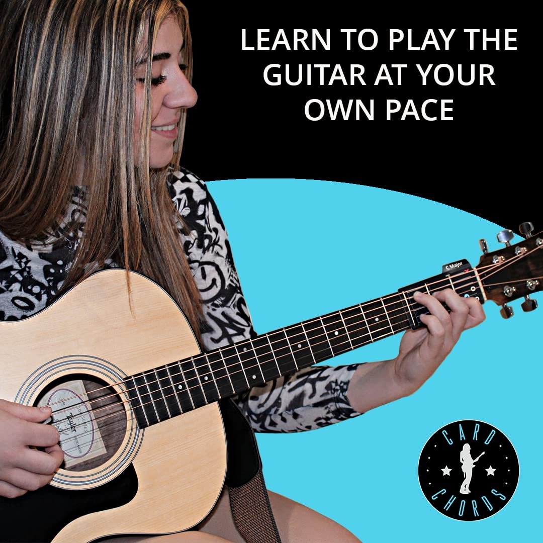 Guitar Chord Cards for Beginners (15-Pack) | Learn Chords Fast | Guitar Gift for New Players-HandPrint