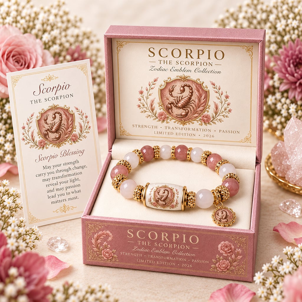 【🔥Limited Edition🔥】💫 12 Zodiac Bracelet – Natural Chalcedony, Your Sign, Your Energy-HandPrint
